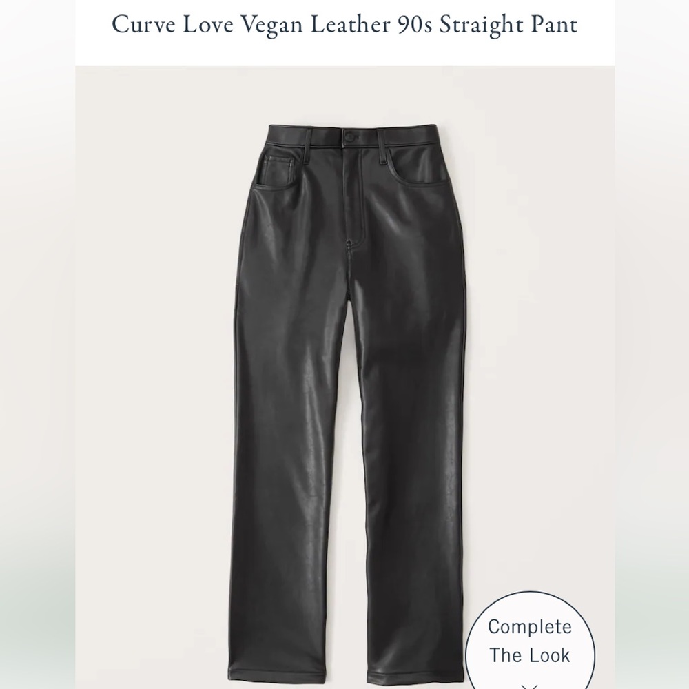 Abercrombie & Fitch Love Vegan Leather 90s Straight Pant
